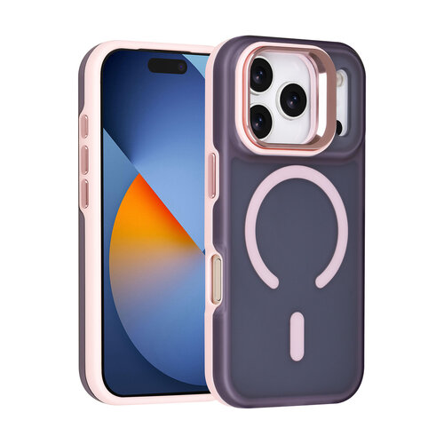 TUNIQ TUNIQ iPhone 17 Pro/iPhone 18 Pro Coque arrière MagSafe Support caméra - Rose