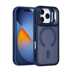 TUNIQ iPhone 17 Pro/iPhone 18 Pro Backcoverhoesje - MagSafe - Met camerastandaard - Blauw