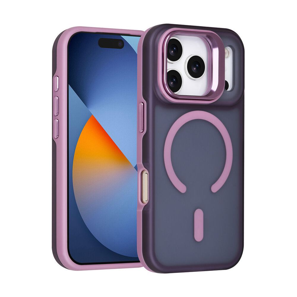 TUNIQ TUNIQ iPhone 17 Pro Back cover case - Magsafe - With Camera Stand - Purple TUNIQ TUNIQ iPhone 17 Pro Back cover case - Magsafe - With Camera Stand - Purple