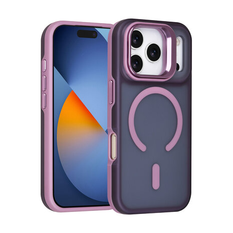 TUNIQ TUNIQ iPhone 17 Pro Back cover case - Magsafe - With Camera Stand - Purple TUNIQ TUNIQ iPhone 17 Pro Back cover case - Magsafe - With Camera Stand - Purple