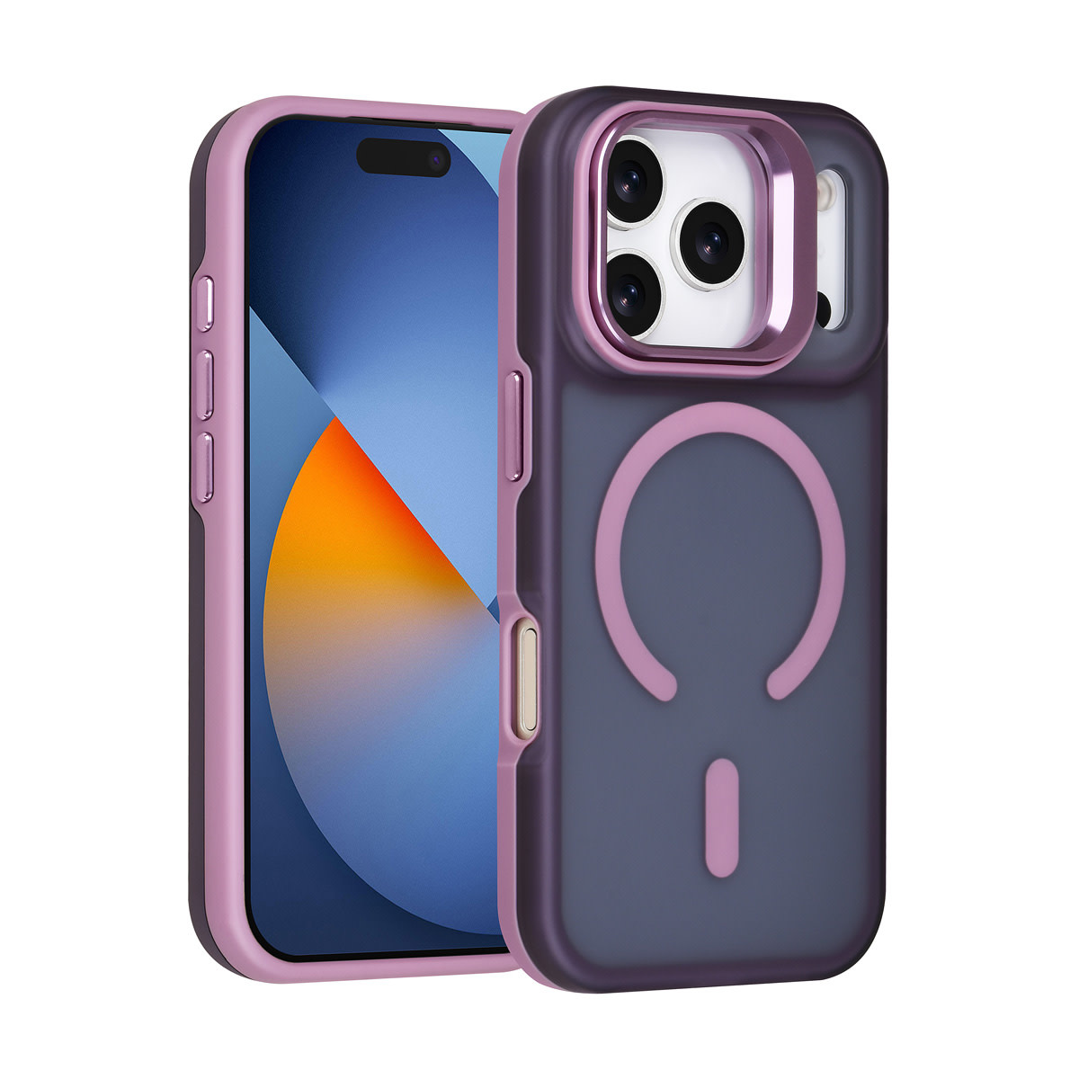 TUNIQ TUNIQ iPhone 17 Pro Backcover hoesje - Magsafe - With Camera Stand - Paars