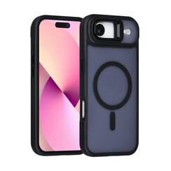 TUNIQ iPhone 17 Air Back cover coque - Magsafe - With Camera Stand - Noir