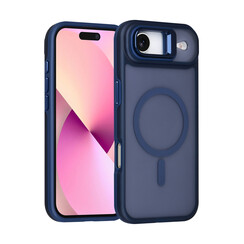 TUNIQ iPhone 17 Air Backcover hoesje - Magsafe - With Camera Stand - Blauw