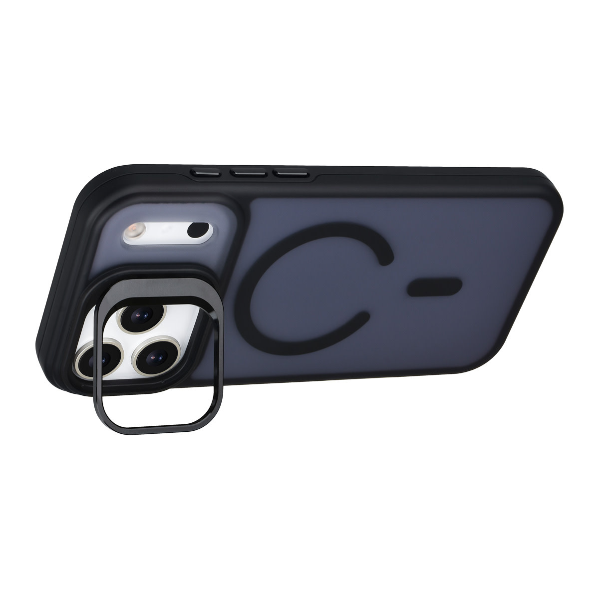 TUNIQ TUNIQ iPhone 17 Pro Max Backcover hoesje - Magsafe - With Camera Stand - Zwart, foto 2 van 4