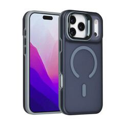 TUNIQ iPhone 17 Pro Max Back cover case - Magsafe - With Camera Stand - Grey