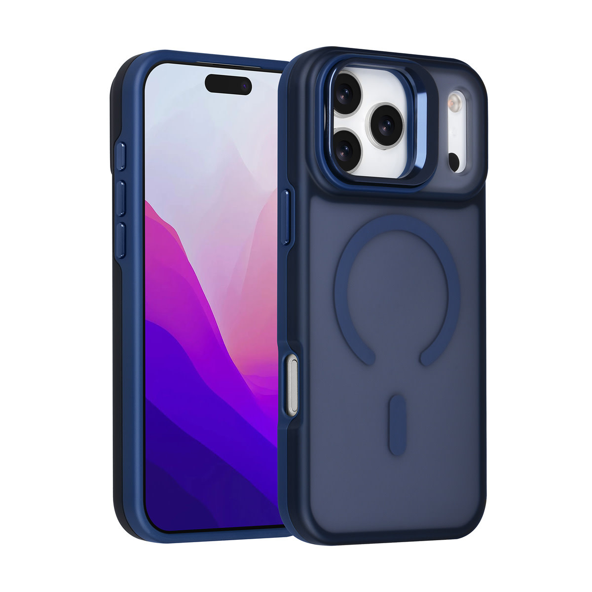 TUNIQ TUNIQ iPhone 17 Pro Max Backcover hoesje - Magsafe - With Camera Stand - Blauw