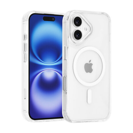 TUNIQ TUNIQ iPhone 16 Back cover coque - Magsafe - Antishock - Transparent TUNIQ TUNIQ iPhone 16 Back cover coque - Magsafe - Antishock - Transparent
