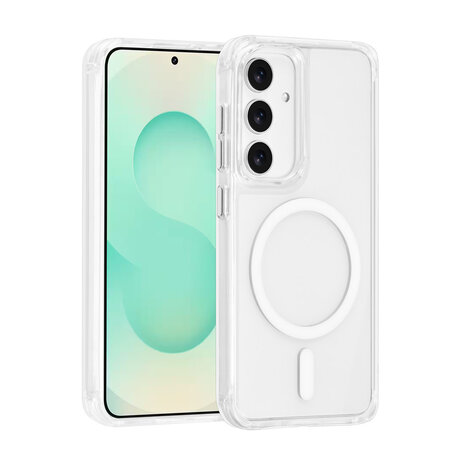 TUNIQ TUNIQ Galaxy S25 Back cover case - Magsafe - Antishock - Transparent TUNIQ TUNIQ Galaxy S25 Back cover case - Magsafe - Antishock - Transparent