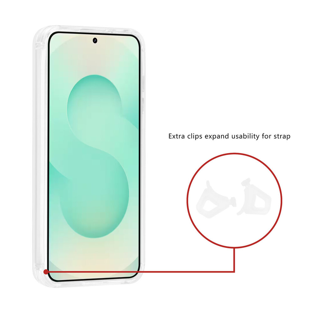 TUNIQ TUNIQ Galaxy S25 Back cover case - Magsafe - Antishock - Transparent TUNIQ TUNIQ Galaxy S25 Back cover case - Magsafe - Antishock - Transparent