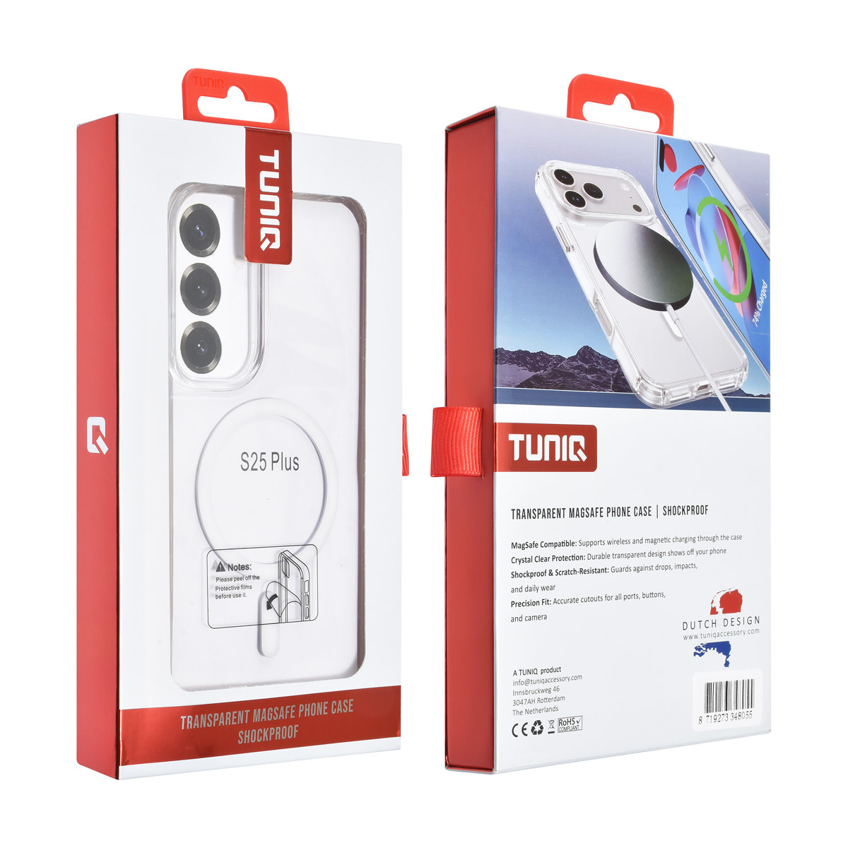 TUNIQ TUNIQ Galaxy S25 Plus Backcover hoesje - Magsafe - Antishock - Transparant, foto 3 van 3
