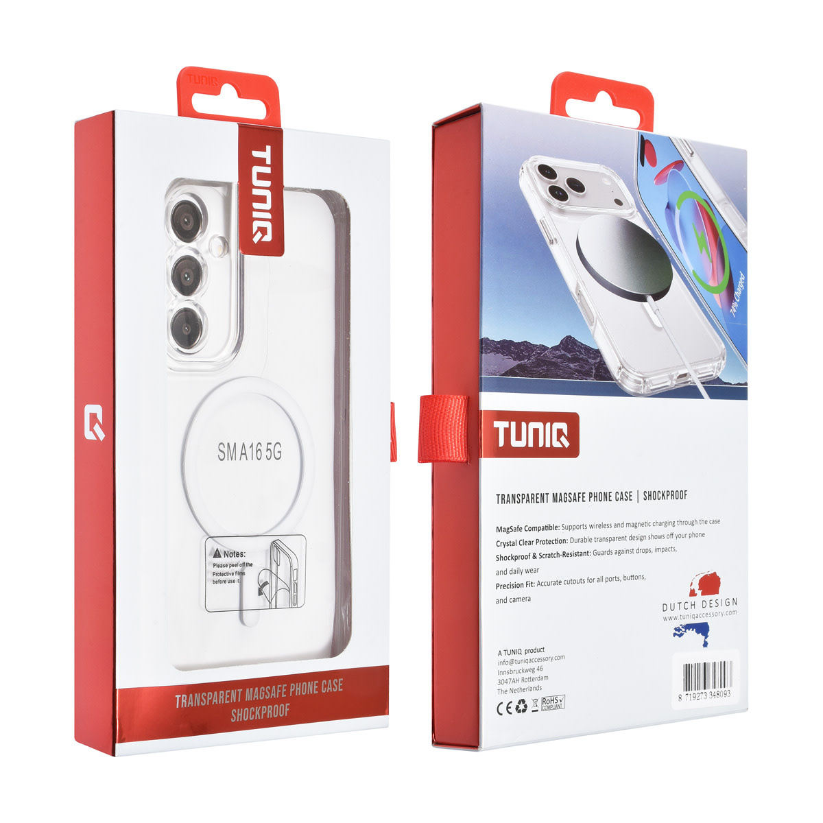 TUNIQ TUNIQ Galaxy A16 5G Backcover hoesje - Magsafe - Antishock - Transparant, foto 3 van 3