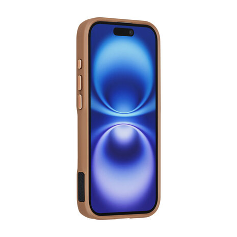 TUNIQ TUNIQ iPhone 16 Back cover case - Magsafe With Ring Stand - Carbon Fiber - Gold TUNIQ TUNIQ iPhone 16 Back cover case - Magsafe With Ring Stand - Carbon Fiber - Gold