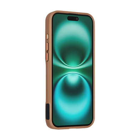 TUNIQ TUNIQ iPhone 16 Plus Backcover hoesje - Magsafe With Ring Stand - Carbon Fiber - Goud