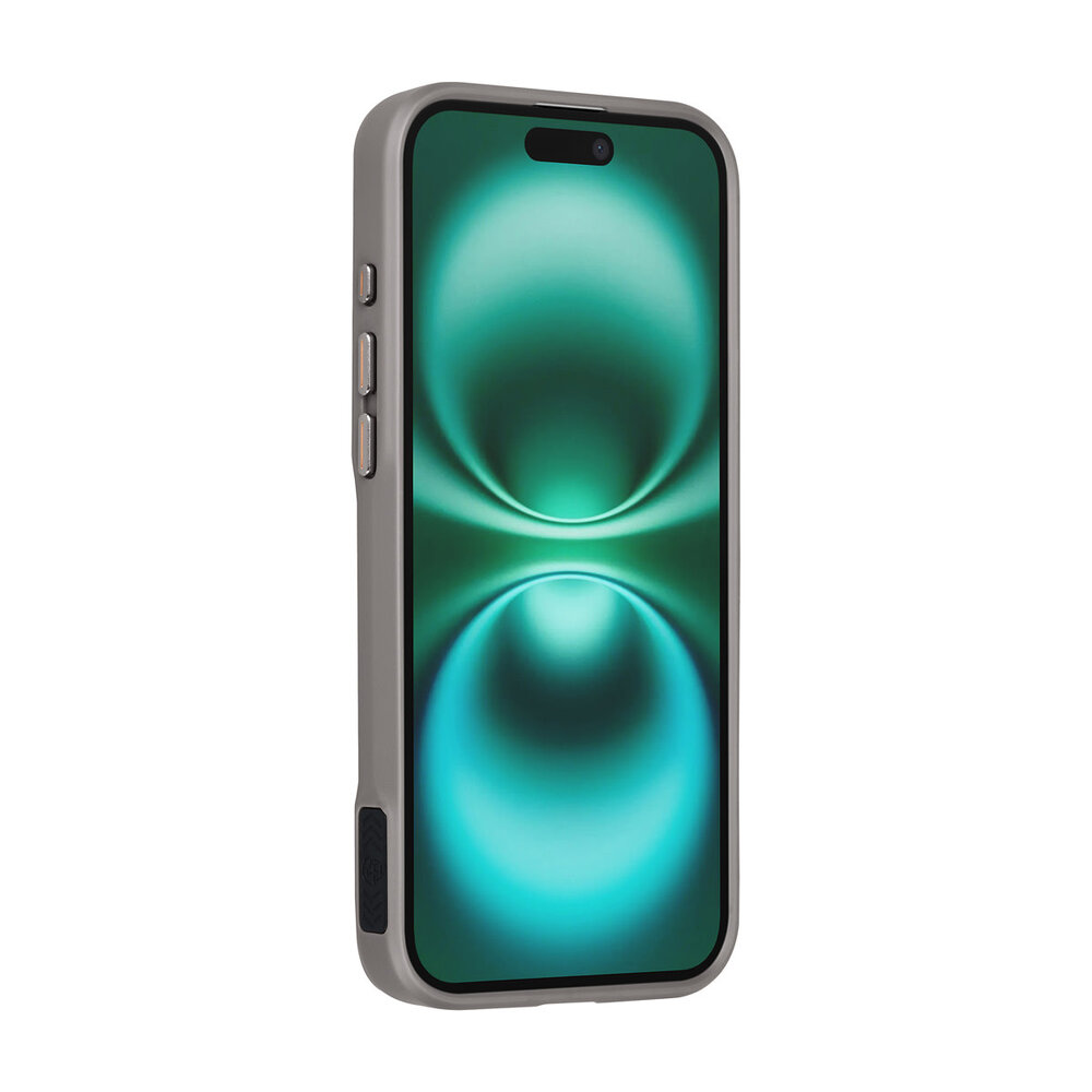 TUNIQ TUNIQ iPhone 16 Plus Backcover hoesje - Magsafe With Ring Stand - Carbon Fiber - Zilver