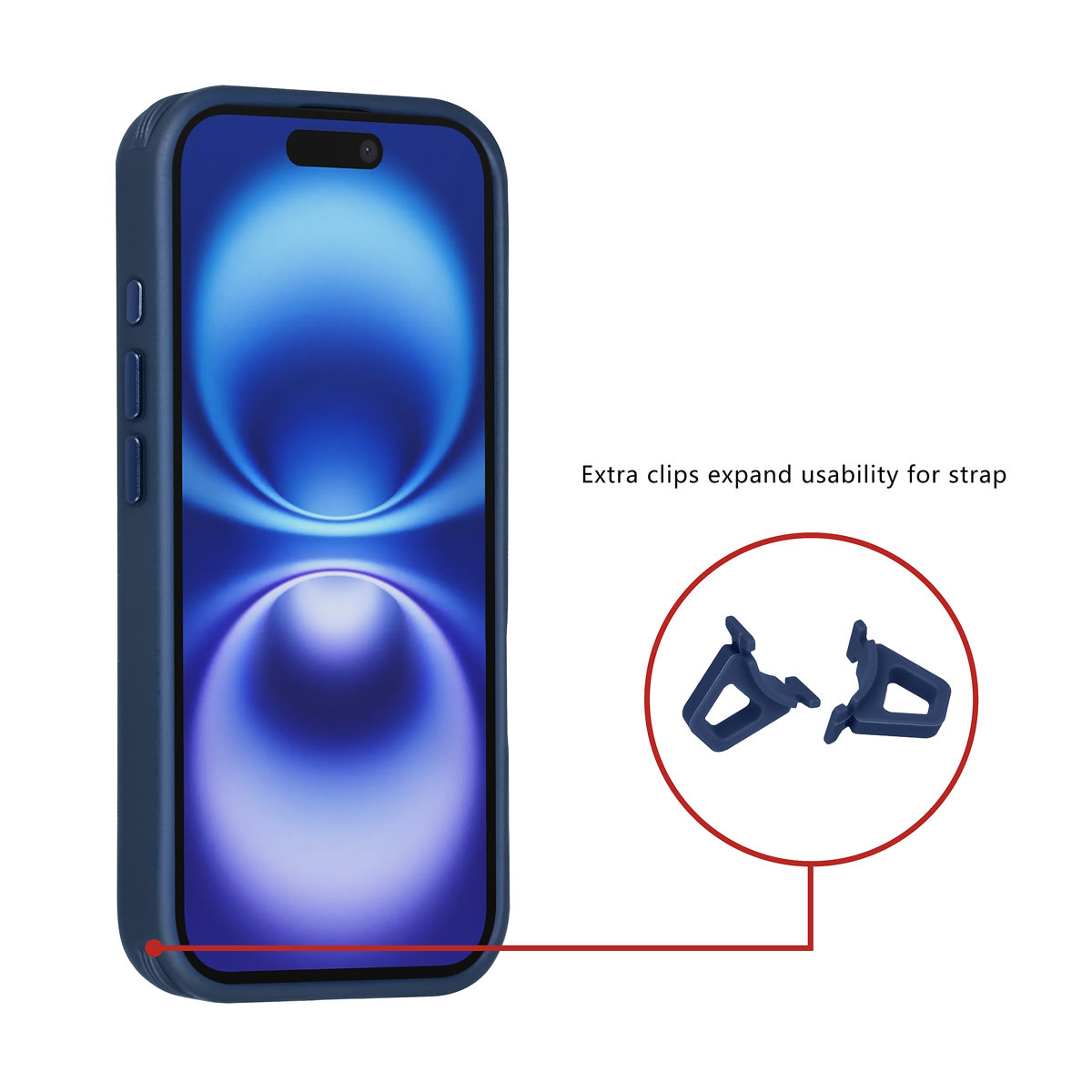 TUNIQ TUNIQ iPhone 16 Backcover hoesje - Magsafe - Carbon Fiber - Shockproof - Blauw, foto 2 van 3