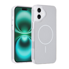 TUNIQ iPhone 16 Plus Back cover coque - Magsafe - Carbon Fiber - Shockproof - Blanc