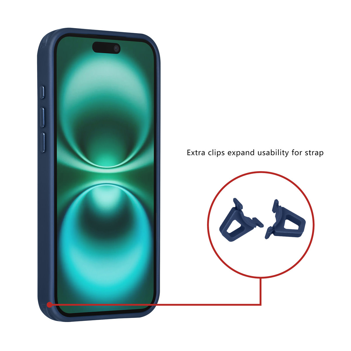 TUNIQ TUNIQ iPhone 16 Plus Backcover hoesje - Magsafe - Carbon Fiber - Shockproof - Blauw, foto 2 van 3