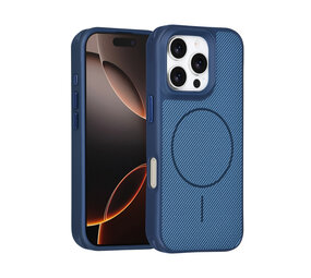 TUNIQ TUNIQ iPhone 16 Pro Back cover case - Magsafe - Carbon Fiber - Shockproof - Blue TUNIQ TUNIQ iPhone 16 Pro Back cover case - Magsafe - Carbon Fiber - Shockproof - Blue