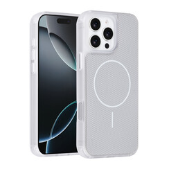 TUNIQ iPhone 16 Pro Max Backcover hoesje - Magsafe - Carbon Fiber - Shockproof - Wit