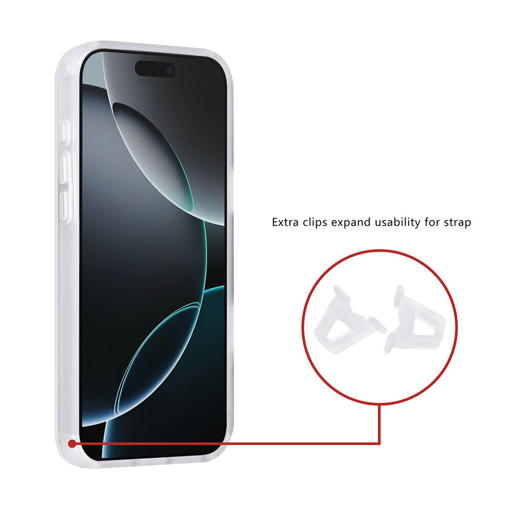 TUNIQ TUNIQ iPhone 16 Pro Max Back cover case - Magsafe - Carbon Fiber - Shockproof - White