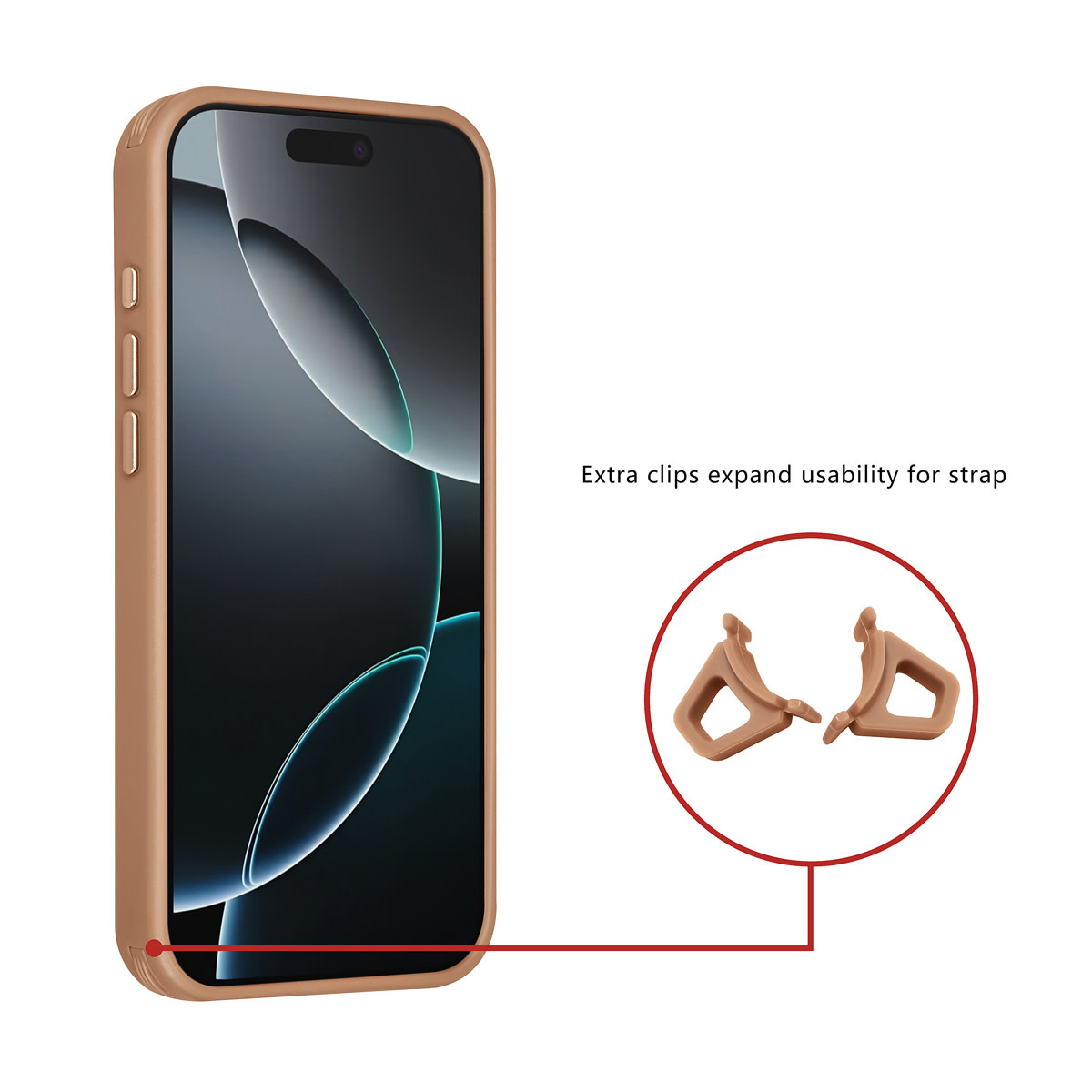 TUNIQ TUNIQ iPhone 16 Pro Max Backcover hoesje - Magsafe - Carbon Fiber - Shockproof - Goud, foto 2 van 3