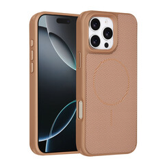 TUNIQ iPhone 16 Pro Max Backcover hoesje - Magsafe - Carbon Fiber - Shockproof - Goud