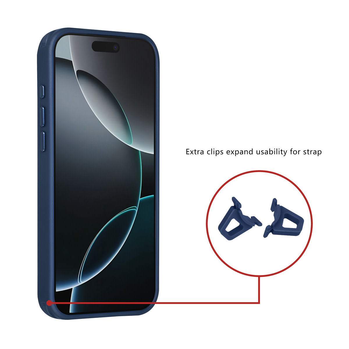 TUNIQ TUNIQ iPhone 16 Pro Max Backcover hoesje - Magsafe - Carbon Fiber - Shockproof - Blauw, foto 2 van 3