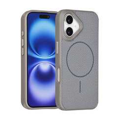 TUNIQ iPhone 17 Back cover coque - Magsafe - Carbon Fiber - Shockproof - Gris