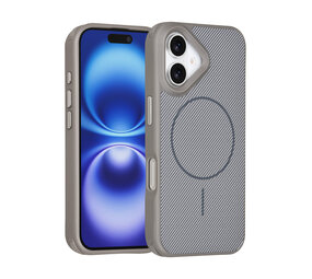 TUNIQ TUNIQ iPhone 17 Back cover case - Magsafe - Carbon Fiber - Shockproof - Grey TUNIQ TUNIQ iPhone 17 Back cover case - Magsafe - Carbon Fiber - Shockproof - Grey