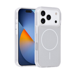 TUNIQ iPhone 17 Pro/iPhone 18 Pro Backcoverhoesje - MagSafe - Koolstofvezel - Schokbestendig - Wit