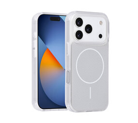 TUNIQ TUNIQ iPhone 17 Pro Backcover hoesje - Magsafe - Carbon Fiber - Shockproof - Wit TUNIQ TUNIQ iPhone 17 Pro Backcover hoesje - Magsafe - Carbon Fiber - Shockproof - Wit