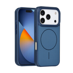 TUNIQ iPhone 17 Pro/iPhone 18 Pro Handyhülle MagSafe Kohlefaser Stoßfest - Blau