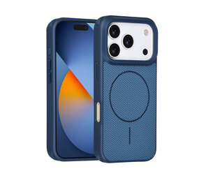 TUNIQ TUNIQ iPhone 17 Pro Back-Cover hul - Magsafe - Carbon Fiber - Shockproof - Blau TUNIQ TUNIQ iPhone 17 Pro Back-Cover hul - Magsafe - Carbon Fiber - Shockproof - Blau