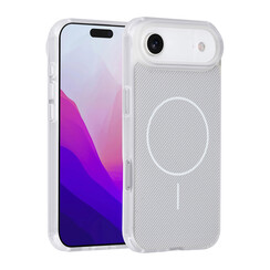 TUNIQ iPhone 17 Air Back cover case - Magsafe - Carbon Fiber - Shockproof - White
