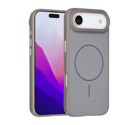 TUNIQ TUNIQ iPhone 17 Air Backcover hoesje - Magsafe - Carbon Fiber - Shockproof - Grijs TUNIQ TUNIQ iPhone 17 Air Backcover hoesje - Magsafe - Carbon Fiber - Shockproof - Grijs