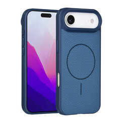 TUNIQ iPhone 17 Air Back cover case - Magsafe - Carbon Fiber - Shockproof - Blue