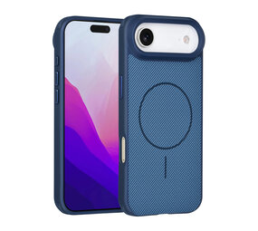 TUNIQ TUNIQ iPhone 17 Air Back-Cover hul - Magsafe - Carbon Fiber - Shockproof - Blau TUNIQ TUNIQ iPhone 17 Air Back-Cover hul - Magsafe - Carbon Fiber - Shockproof - Blau