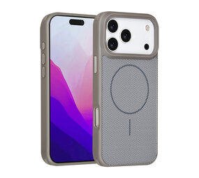 TUNIQ TUNIQ iPhone 17 Pro Max Backcover hoesje - Magsafe - Carbon Fiber - Shockproof - Grijs TUNIQ TUNIQ iPhone 17 Pro Max Backcover hoesje - Magsafe - Carbon Fiber - Shockproof - Grijs