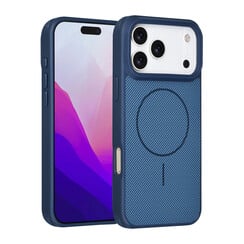 TUNIQ iPhone 17 Pro Max/iPhone 18 Pro Max Backcoverhoesje - MagSafe - Koolstofvezel - Schokbestendig - Blauw