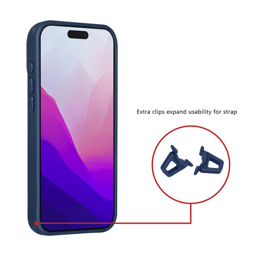 TUNIQ TUNIQ iPhone 17 Pro Max/iPhone 18 Pro Max Coque arrière MagSafe Fibre de carbone Antichoc - Bleu