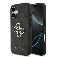 Guess iPhone 17 Back cover coque - 4G - Big Metal Logo - Noir