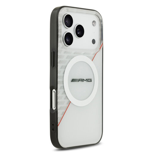 AMG AMG iPhone 17 Pro/iPhone 18 Pro Handyhülle MagSafe Zweilagig Rote Linie - Weiß