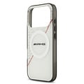 AMG AMG iPhone 17 Pro/iPhone 18 Pro Coque arrière MagSafe Double couche Ligne rouge - Blanc
