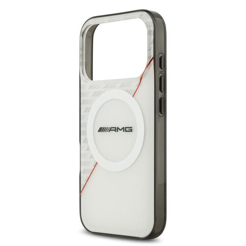 AMG AMG iPhone 17 Pro/iPhone 18 Pro Handyhülle MagSafe Zweilagig Rote Linie - Weiß