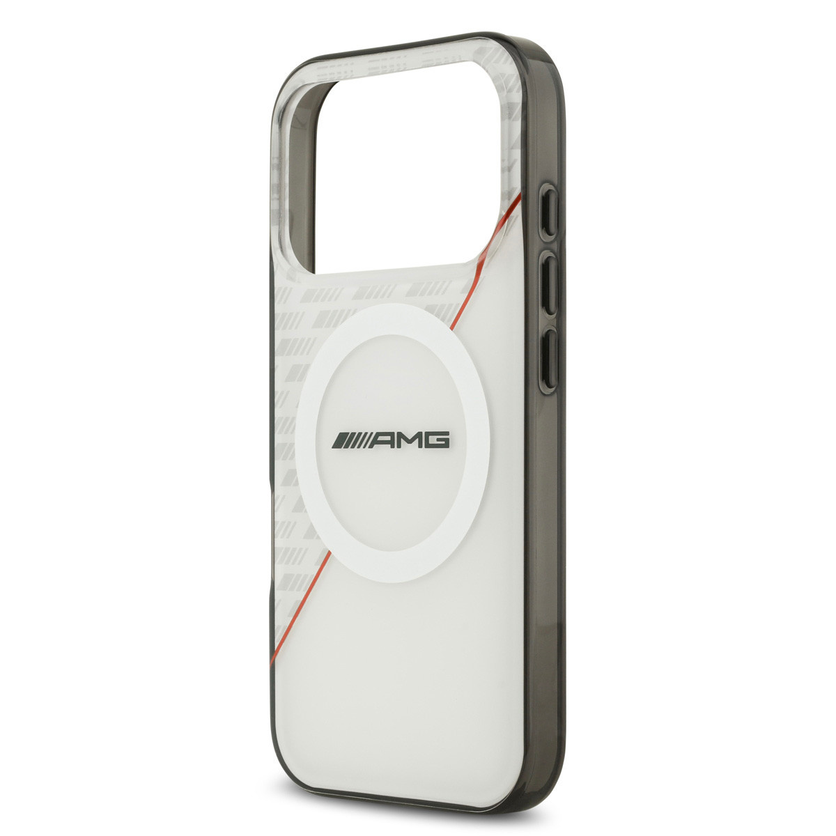 AMG AMG iPhone 17 Pro Backcover hoesje - Magsafe - Double Layer - Red Line - Wit, foto 5 van 6