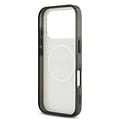 AMG AMG iPhone 17 Pro/iPhone 18 Pro Coque arrière MagSafe Double couche Ligne rouge - Blanc