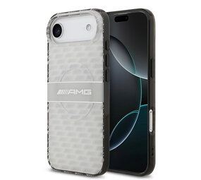 AMG AMG iPhone 17 Air Back cover case - Magsafe - Double Layer - Transparent Rhombs Repeat - White AMG AMG iPhone 17 Air Back cover case - Magsafe - Double Layer - Transparent Rhombs Repeat - White