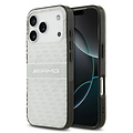 AMG AMG iPhone 17 Pro/iPhone 18 Pro Coque arrière MagSafe Double couche Motif répété de losanges transparents - Blanc
