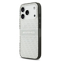 AMG AMG iPhone 17 Pro/iPhone 18 Pro Coque arrière MagSafe Double couche Motif répété de losanges transparents - Blanc