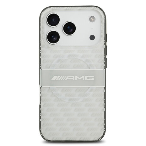 AMG AMG iPhone 17 Pro Back cover coque - Magsafe - Double Layer - Transparent Rhombs Repeat - Blanc AMG AMG iPhone 17 Pro Back cover coque - Magsafe - Double Layer - Transparent Rhombs Repeat - Blanc
